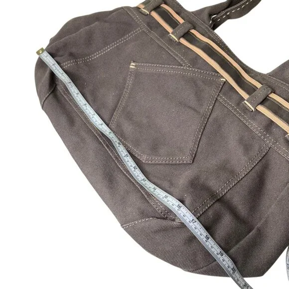 Vintage‎ Y2K Gap Canvas Slouchy Tote Bag Brown Indie